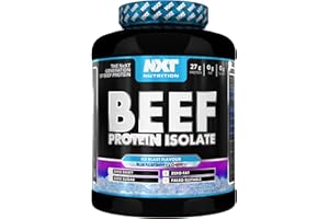NXT Nutrition Beef Protein Isolate Powder - Protein Powder High in Natural Amino Acids - Paleo, Keto Friendly - Dairy and Gluten Free - Muscle Recovery | 1.8kg | Ice Blast