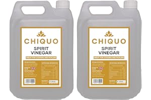 Chiquo White Spirit Vinegar 5 Litres (Pack of 2) - Multi-Purpose - Suitable for Cooking | Pickling | Marinating | Cleaning | Baking