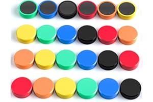 FINDMAG 24 Stück Magnete Stark, Magnete für Magnettafel, Magnet Kühlschrank, Magnet Klein, Whiteboard Bunt, Kühlschrankmagnete für Whiteboard, Klassenzimmer, Büro, Schließfächer, Foto,Papier