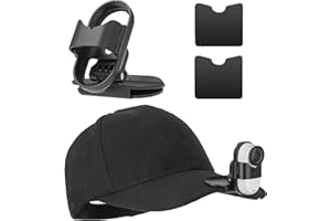 CERFFOOL Supporto a clip per cappello per Insta360 Go 3S/Go 3 con due spessori rotazione a 360° POV View facile installazione per action camera accessori
