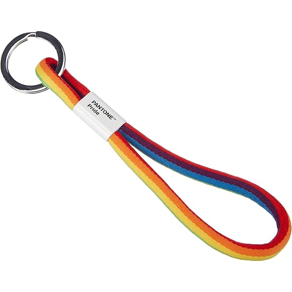 Pantone portachiavi design Key Chain short | portachiavi robusto e colorato | corto | giallo chiaro 600