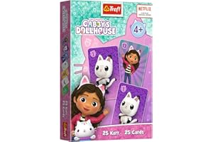 Trefl - Karty Piotruś, Gabby's Dollhouse - Popularna Gra Karciana dla Dzieci, Dobieranie Par, Proste Zasady, Dynamiczna Rozgrywka, Popularna Gra dla Dzieci od 4 lat