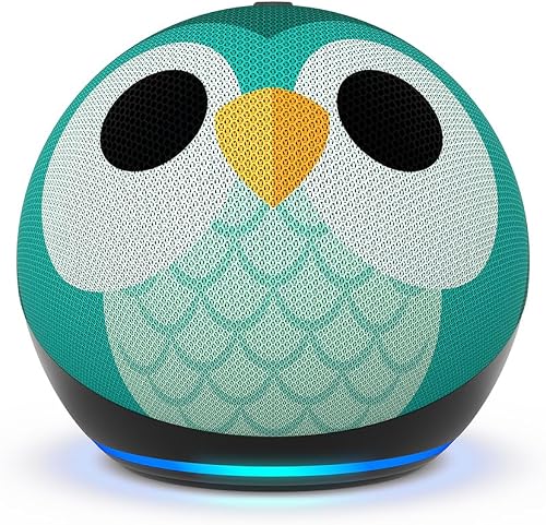 Echo Dot Kids (newest gen) | Wi-Fi and Bluetooth smart speaker | With 1 year of Amazon Kids+ content | Owl, with Alexa+ Early Access