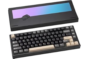 CutiePcs WOBKEY Rainy 75 Aluminium HMX/JWK Switches Mechanische Tastatur mit Überragender Akustik, Kabelgebunden, BT, 2.4G Drahtlose Konnektivität (Standard - Schwarz)
