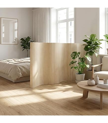 Homestyle4u 277, kamerscherm, 4-delig, wit, ruimteverdeler, hout, Shoji, rijstpapier, kersenbloesem, Shoji
