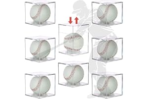 LRANFOW Baseball Case Display Case, 8 Pack Baseball Holder UV Resistant, Prevents UV Rays from Changing The Ball or Autograph Color, Fits Official Size Ball