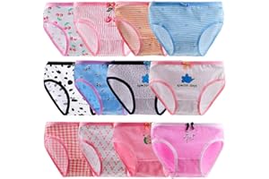 Anntry Bequeme Baumwollene Kinder-Unterhosen Unterwäsche für Kleine Mädschen Höschen 2-12 Jahre (Eine Packung von 12 Stücke)