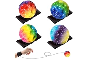 LUKIUP Ball, Mehrfarbig Galaxy Space Moon Ball, 7 cm Hohe Spruinge Gummiball, Knallendes Gerausch Machen Springball für Kinder, Interaktives Spielzeug zum Stressabbau für Kinder Im Freien
