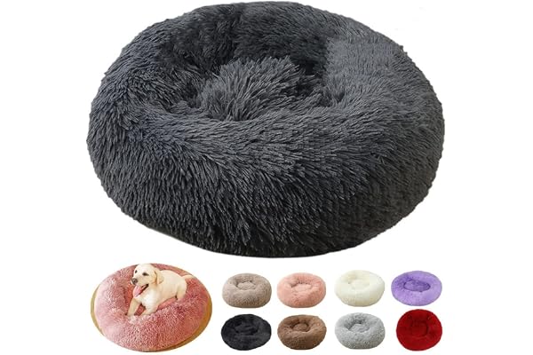 Coussin Anti-Stress pour Chien, Grande Taille, Lavable, Design Orthopédique, Tapis Apaisant, Panier Moyen (60cm)