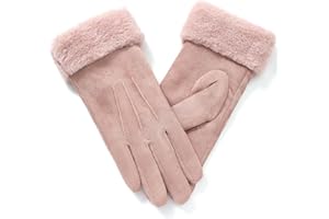 Vislivin Women Winter Warm Gloves Thermal Touchscreen Gloves Fleece Lined Windprooff Outdoor Suede Gloves