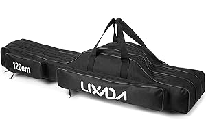 Lixada Borsa da Pesca 3 Strati con Tracolla 90cm/120cm/150cm Portatile Custodia per Canna da Pesca Pieghevole Resistente allo Strappo Durevole Rod Reel Bag