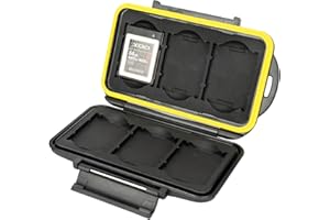 JJC Memory Card Case Custodia Protettiva Immagazzinaggio Resistente All'acqua per 6 XQD CFexpress Tipo B Carte