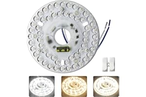 BOMKRA Kit di retrofit per ventilatore da soffitto a LED - 15 W dimmerabile pannello di ricambio, pannello di ricambio per plafoniera PCB 3CCT 3000K 4500K 6000K 2340LM dimmerabile 100-265V (100mm 15W)