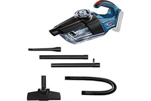 Bosch Professional 18V System aspirador manual a batería GAS 18V-1 (incl. tubo de aspiración, boquilla para ranuras, boquilla para moqueta, volumen del depósito 1 l, sin batería/cargador)