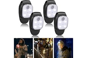 SYLANDA Lampada a LED a clip, 4 modalità, luce lampeggiante, luce lampeggiante USB, ricaricabile, luce frontale a LED, luce lampeggiante, luce per corsa, jogging, campeggio, escursionismo (4)