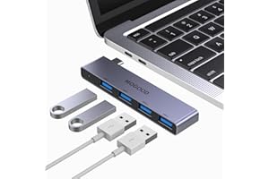MOGOOD Hub USB C, Ultra Sottile Adattatore USB Type C a USB OTG con 3 porte USB 2.0 e una porta USB 3.0, adattatore USB C Multi Port per MacBook, Surface Pro altri laptop USB C