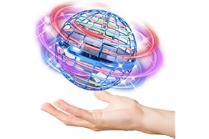 FORMIZON Palla Volante Giocattoli, Giocattolo Volante Rotante a 360°, Multicolore Mini UFO Drone per Bambini e Adulti, Palla Volanti Regali Ragazzi Ragazze Giocattoli da Giardino Interni (Blu)