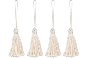 AMIJOUX 4 Pcs Tassel Key Tassel for Cord Loop Floss Silky Tassels for Crafts Handmade DIY Craft Accessory Home Decoration for Jewelry Making Earrings Souvenir Bookmarks DIY Craft Accessory Tags