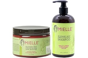 Rosmarin stärkende Haarmaske und stärkendes Shampoo Rosmarin Mielle Organics
