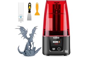 ELEGOO Mars 4 Resin 3D Printer, 7-Inch 9K Mono LCD, Powerful COB light source, 6.04x3.06x6.89 inch Build Volume, Desktop Msla 3D Printer For Beginner