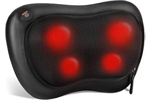 ‎ALLJOY Shiatsu Massagegerät, ALLJOY Massagekissen für Nacken Schulter Rücken mit Rotierenden Massageköpfen, Rückenmassagegerät für Büro Zuhause Auto, Geschenke für Frauen, Männer (Massagekissen)
