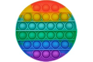 FIDGETARIAN Pop it Fidget Toy - Push Pop it Antiestres Niños - Push Pop Bubble Fidget Juguetes Antiestres - Sensorial Herramientas para Aliviar el Estrés y la Ansiedad para Niños y Adultos I Redondo