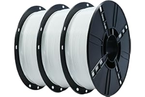 iBOSS Pla Plus (Pla +) Filamento Impresora 3d 3 Blanco 1,75 mm，PrecisióN Dimensional +/- 0,02 mm，Bobina De 1 Kg (2,2 Lbs) Filamento De ImpresióN 3d Para Impresora 3d