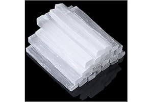 XIANNVXI 12 Pcs 4" Selenite Sticks Large Selenite Crystal Wands White Raw Rough Crystals Bulk for Healing Reiki Wiccan Witchcraft Supplies Protection Crystals