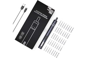 JAKEMY Mini Elektro Schraubendreher Set Einstellbares 8 Drehmoment USB Typ-C Aufladung Präzisions Akku Schraubendreher Kit Magnetisch mit 40 Bits für Smartphones Laptop Kamera Uhren Vatertagsgeschenk
