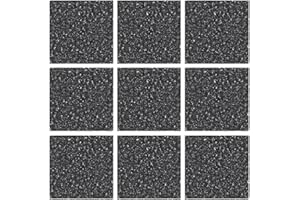 LPS Pack of 10 Tile stickers-Black stone effect Mosaic self adhesive wall art decor tile transfers bathroom backsplash kitchen splashbacks peel and stick cover