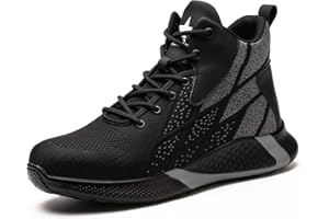 JUDBF Safety Shoes Men Women Steel Toe Cap Work Boots Trainers Lightweight Comfortable Industrial Protective Sneakers