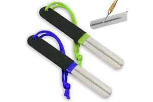 NICECONE 2 Pack V Groove Dart Sharpener Fishing Hook Sharpener, Double Sided Diamond Grit Steel Tip Point Darts Sharpening Portable Grinding Tool