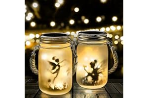 Comius Sharp 2 Pièces Lanterne Solaire Exterieur, Fée de Papillon Dans un Bocal, Lampe de Jardin Solaire LED Étanche à Suspendre, Étanche IP55, Pour Jardin, Intérieur et Extérieur Décoration