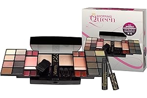‎PAW PATROL PAW PATROL Shopping Queen - Make-up Set im Travel-Kit, kompakte Palette, 36-teilig, Basics und Nudetöne, Puder und Highlighter, 16 Lidschatten, 8 Lipgloss, Beauty-Case mit Spiegel, ideal für unterwegs