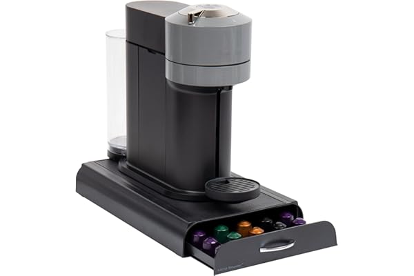 Mind Reader Tiroir à dosettes de café compatible avec capsules Nespresso 9,21 x 15,94 x 2,36 cm, noir