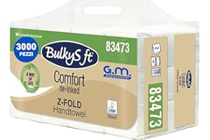 G.M. DISTRIBUZIONE GM 3000 Asciugamani Monouso Carta mani Piegata a Z, 2 Veli 100% Pura Cellulosa, 24x21,5 cm, usa e getta, universali tutti Dispenser, Asciugamani Intercalati 15 Pacchi da 200 Salviette bagno