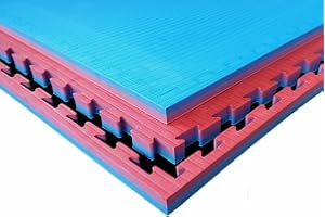 G5 HT SPORT pavimentazione sportiva ad incastro 100x 100x4 cm in Eva cornici Incluse Rosso/blu Adatto a Tutti Gli Ambienti Indoor multidiscipline I1 mq)