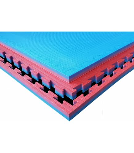 tatami judo tappeto ad incastro - colore rosso e verde