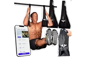 Vikingstrength AB straps - Premium Padded Home Gym Exerciser Ab Slings pair for pull up bar - Hanging Leg Raiser Fitness for six pack - Workout Equipment for Men & Women + Bonus Bag