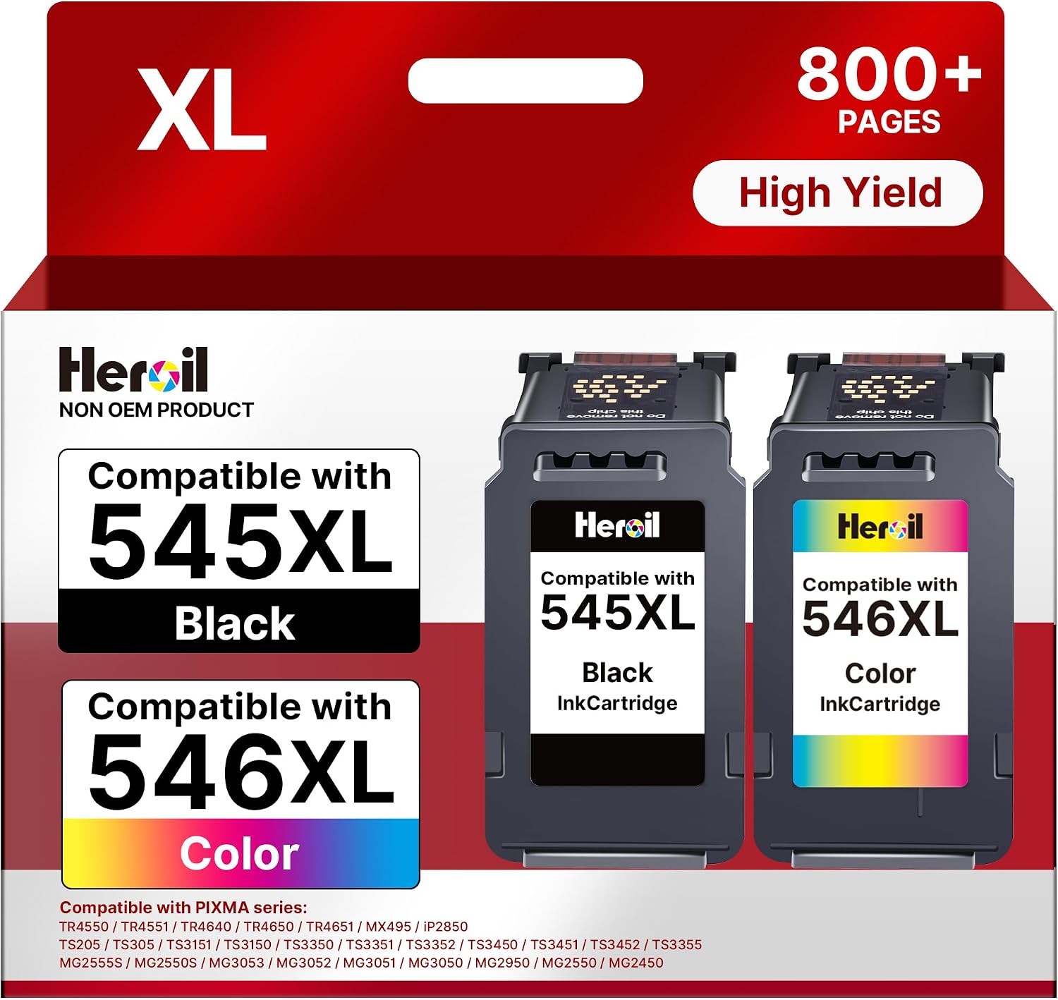 Technische Daten & Spezifikationen : Heroil Druckerpatronen 545 546 XL PG-545 CL-5