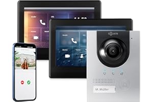 GOLIATH® Türklingel & Türsprechanlage mit Kamera & Monitor [Full HD] - Klingel mit Kamera & Monitor - Doorbell Camera - Video Sprech - & Klingelanlage mit Türöffner - Videotürklingel Weitwinkelkamera