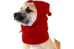 NIESEL Beruhigende Hundehaube, Hunde-Snood-Kopfwickel | Lärmschutz-Hundemützen Leise Ohren Für Hunde, Wintermütze Mit Ohrenschutz Für Hunde,Lärmschutz-Hundemützen Dicker Warmer Wintermützen-Hundeohrschutz