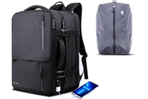 KINGSLONG Sac à Dos de Voyage 28L Sous Vide Backpack Sac à dos Pour Ordinateur Portable Extensible Avec Port de Charge USB et Sac à dos Cabine 20L Sous Vide (Sans pompe à vide)