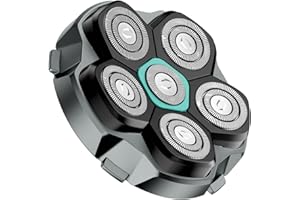 kensen 6D wymienna głowica do golenia łysienia głowy, pływająca głowica do golenia, magnetyczna wymienna głowica do golenia na mokro i na sucho