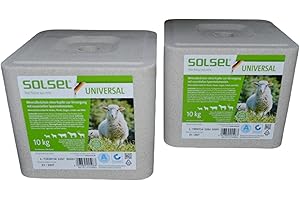 Solsel Universal Leckstein Mineralleckstein ohne Kupfer Schafe Ziegen Rinder Wild 2X 10kg (GP 1,25€/kg)