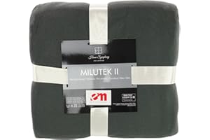 ‎EUROMAT Euromat Polar Fleecedecke Kuscheldecke Sofadecke Wohndecke mit genähte Kante (Graphit Grau Dunkelgrau, 150x200 cm)