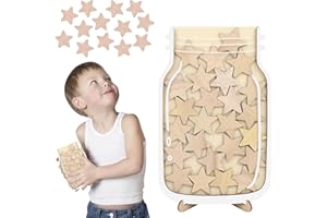 ARONRAVE Stern Belohnungsglas for Kinder, Motivierendes Belohnungsglas Belohnungsglas für Gutes Benehmen Star Reward Jars Personalisierte Sterne Belohnungsglas für Kinder (XXYM)