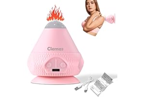 CLEMAS Ricaricabile Trigger Point Massager Fascia Ball Massaggio Fitness Ball con ventosa e compressione calda per dolore muscolare e tensione della schiena, collo, braccia, spalla