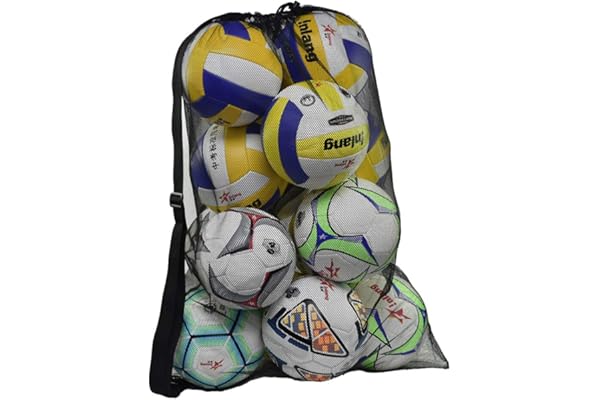 Pro-traveller Sac de rangement extra large en maille avec cordon de serrage pour ballons de football, équipement de plongée avec bandoulière
