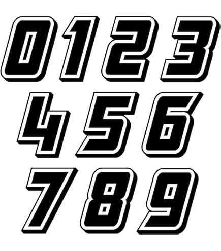 Adesivi Numeri Racing Personalizzabili - Sticker Per Casco, Moto E Auto - Foto 5